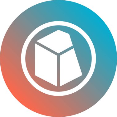 Modern b 'nin vektör çizimi uzun gölgeli bir kutu simgesinden yoksundur