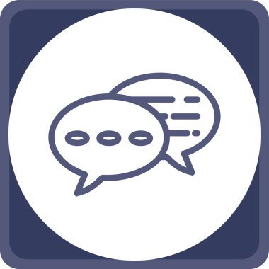 Sohbet simgesi vektör illüstrasyonu