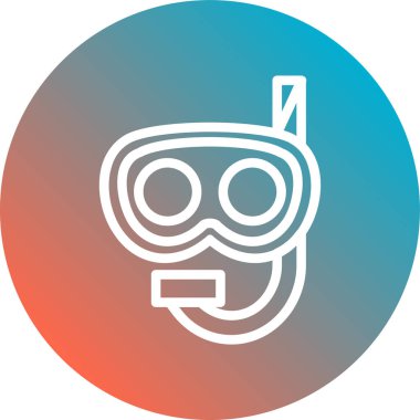 maske simgesi vektör illüstrasyonu