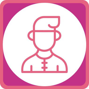 Hemşire hanım. Web simgesi basit illüstrasyon