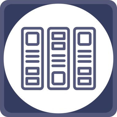 Sunucu. Web simgesi basit illüstrasyon