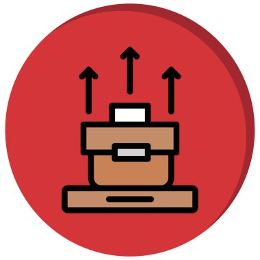 Bir hediye simgesinin vektör illüstrasyonu