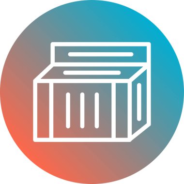 uzun gölgeli arşiv dosyası dairesel simgesi