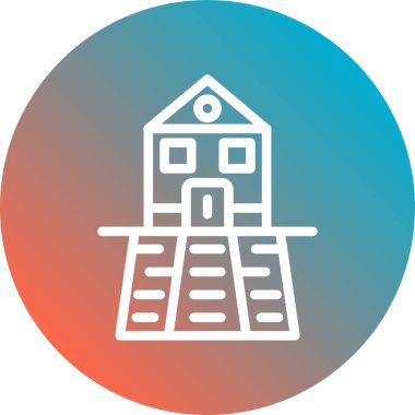 Ev. Web simgesi basit illüstrasyon