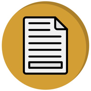 Belge. Web simgesi basit illüstrasyon