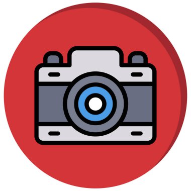 DSLR Doldurulmuş Gölge simgesi vektör illüstrasyon tasarımı