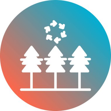 Orman simgesi, vektör illüstrasyonu