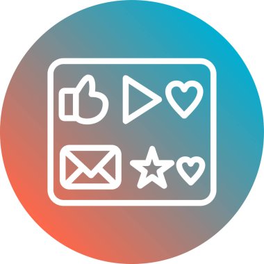 Bir kalp simgesinin vektör illüstrasyonu