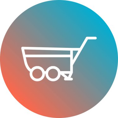 Alışveriş arabası dairesel simgesi