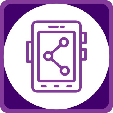 Akıllı telefonmuş. Web simgesi vektör illüstrasyonu