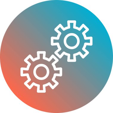 Bir dişlinin çember simgesinin vektör çizimi