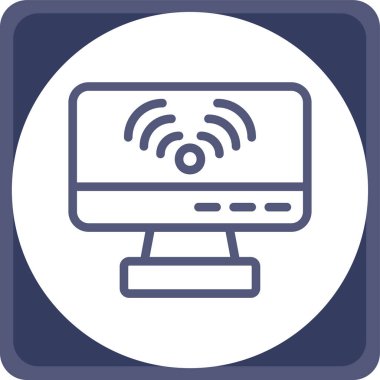 Bilgisayar. Web simgesi basit illüstrasyon