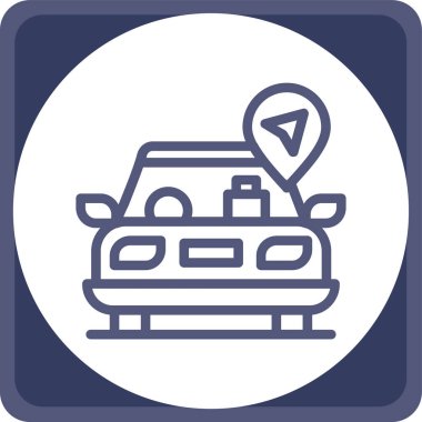 araba simgesi vektör illüstrasyonu