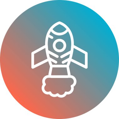 roket ikonu vektör illüstrasyonu