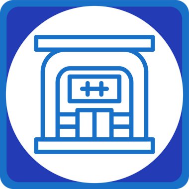 bina simgesi, vektör illüstrasyonu