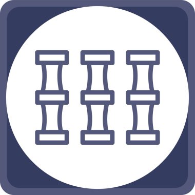 Halterlerin simgesi. Spor sembolü tasarımı için uygun. Basit bir tarz. Basit dizayn edilebilir. tasarım şablonu. Basit resimleme