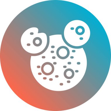 Bakteriler. Web simgesi basit illüstrasyon