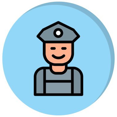 Polis adam vektör simgesi