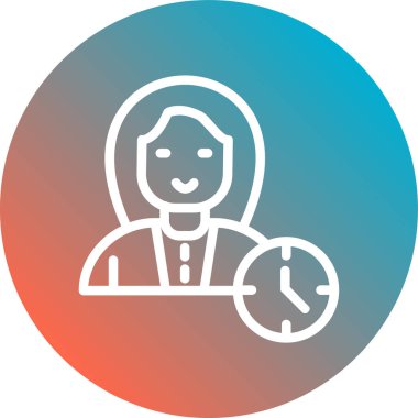 Kadın simgesinin vektör illüstrasyonu