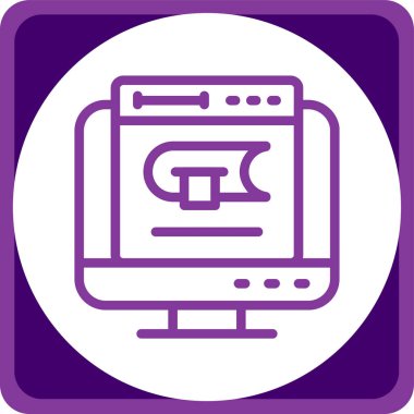 dizüstü bilgisayar web simgesi, basit vektör illüstrasyonu