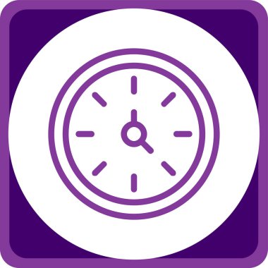 Saat simgesi, basit tasarım, vektör illüstrasyonu