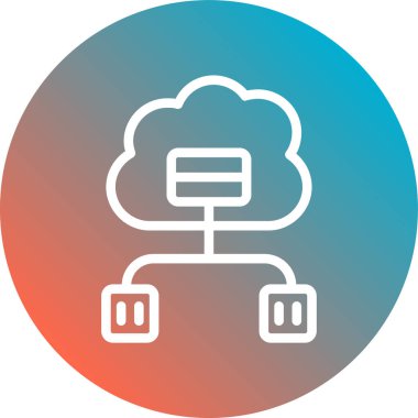 bulut simgesi, vektör illüstrasyonu