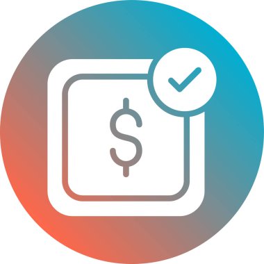 Para için. Web simgesi basit illüstrasyon