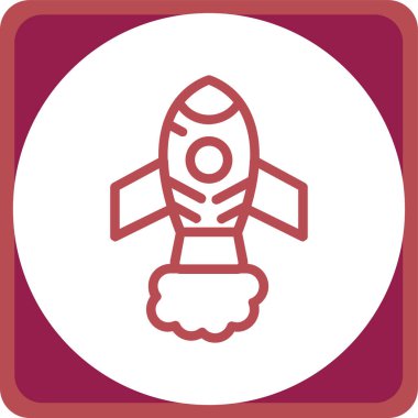 roket ikonu vektör illüstrasyonu