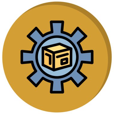 Kutu. Web simgesi basit illüstrasyon