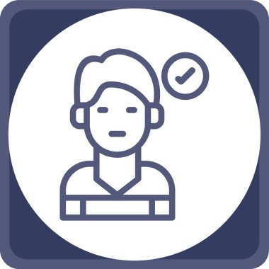 Adamım. Web simgesi basit illüstrasyon