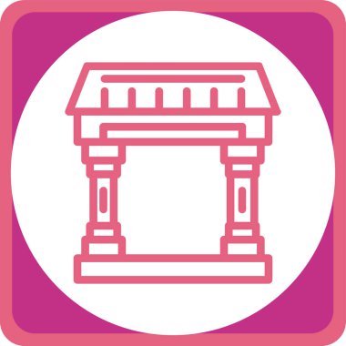 Modern yapı simgesinin vektör illüstrasyonu