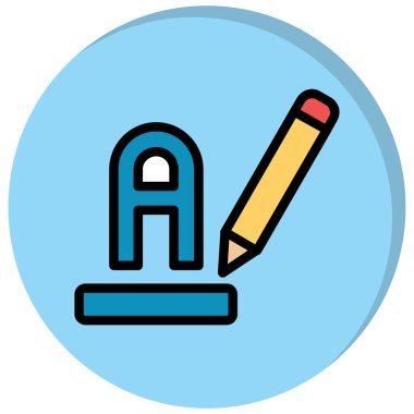 kalem simgesi yazmak. resimleme tasarımı