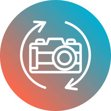 kamera simgesi vektör illüstrasyonu