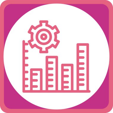 Vites vektör simgesi. bicolor düz simge, pembe ve gri renkler, yuvarlak açılar, beyaz arkaplan