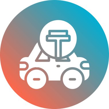 Modern bir araba simgesinin vektör çizimi