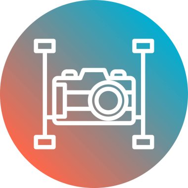 kamera düz vektör simgesi