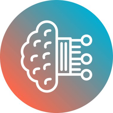 Bir beyin simgesinin vektör çizimi