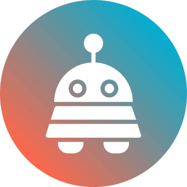 Bir robot simgesinin vektör illüstrasyonu