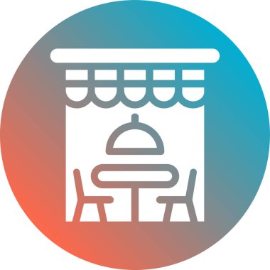 Bir çadır simgesinin vektör illüstrasyonu