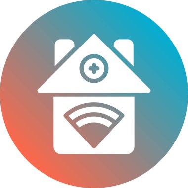 ev vektörü glyph çember tasarımı