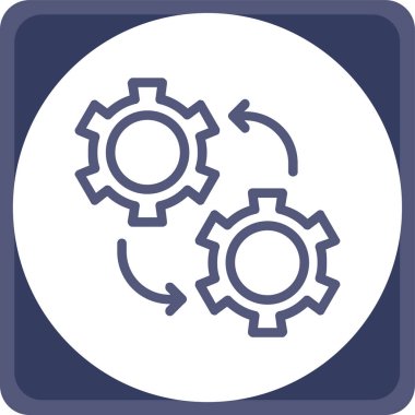 Vites düz yuvarlak vektör simgesi