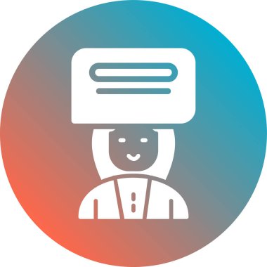 Bir insan simgesinin vektör illüstrasyonu