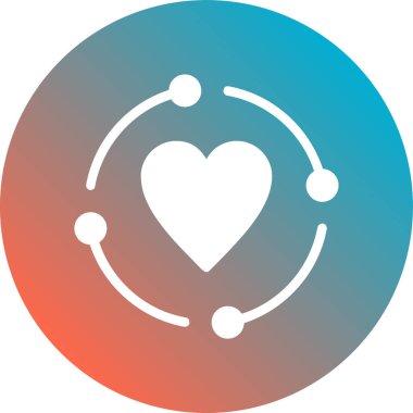 kalp düz vektör simgesi