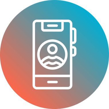 vektör mobil telefon ikonu vektör illüstrasyonu