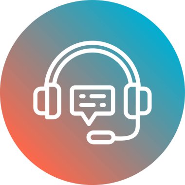 soyut olarak izole edilmiş kulaklık simgesi