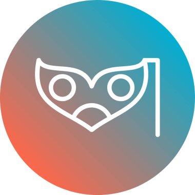 Maske. Web simgesi basit illüstrasyon