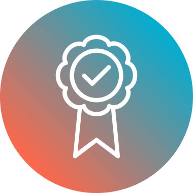 Rozet simge vektör çizim