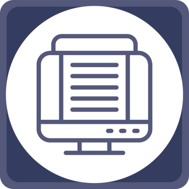 Bilgisayar. Web simgesi basit illüstrasyon