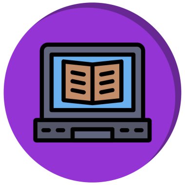 Kitap. Web simgesi basit illüstrasyon