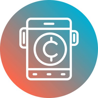 akıllı telefon simgesi soyut arka grupta izole edildi